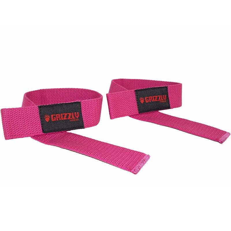 Grizzly Fitness Cotton Lifting Straps (#8610-PK) - Pink